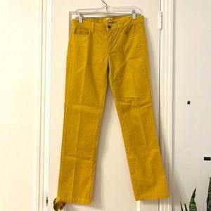 J. Crew Matchstick Mustard Corduroy Jeans